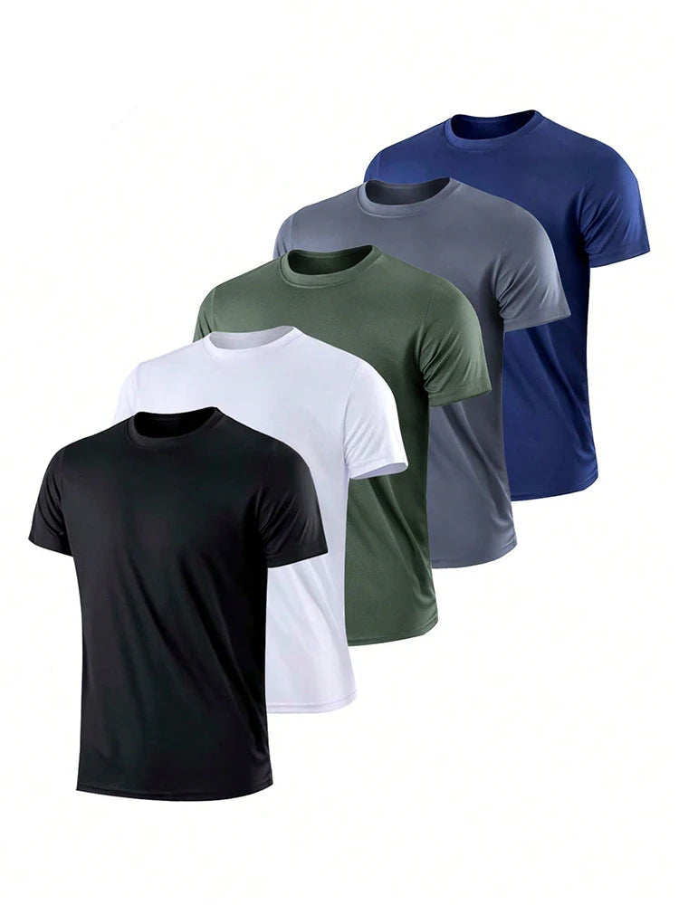 5PCS Tight Armed Breathable Lightweight Tees